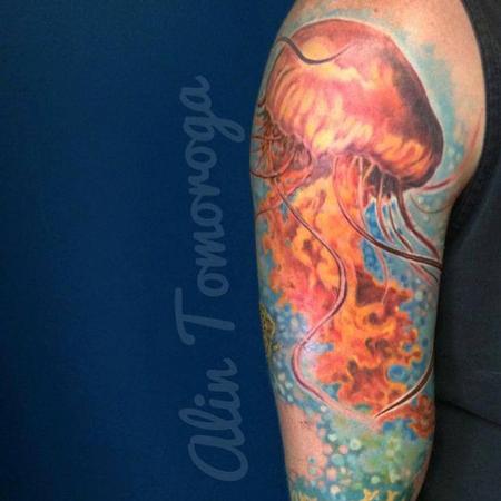 Tattoos - Orange Jellyfish - 95678